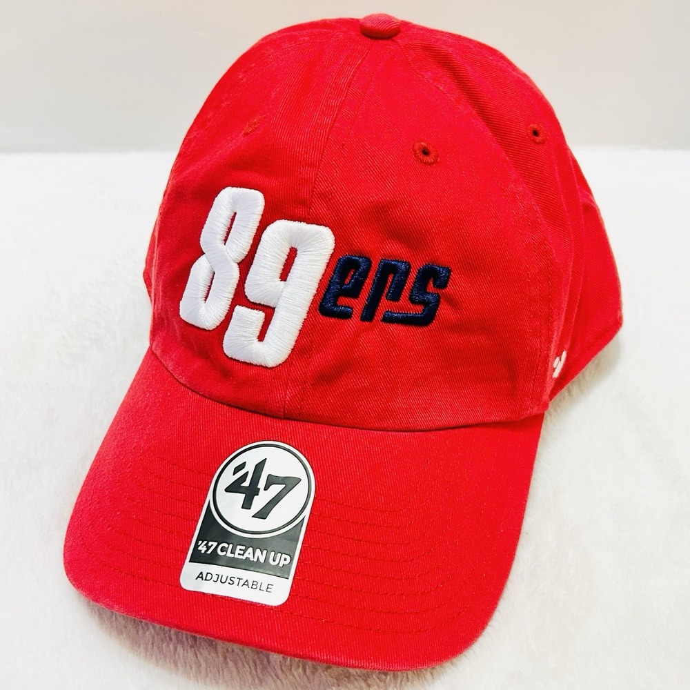 '47 Brand‎ Oklahoma City 89ers Wordmark Clean Up Hat Cap Adjustable Red MiLB